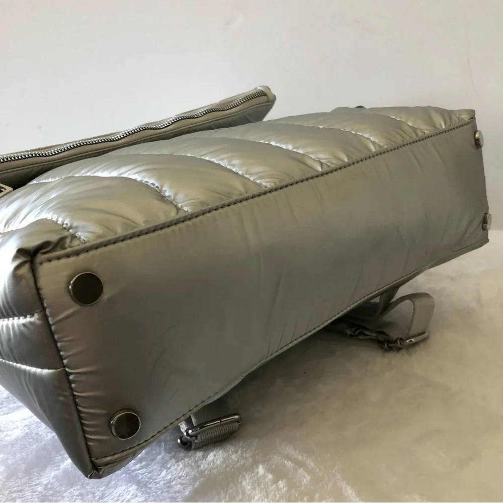 INC International Concepts Britney Nylon Backpack, Silver - Picture 5 of 9